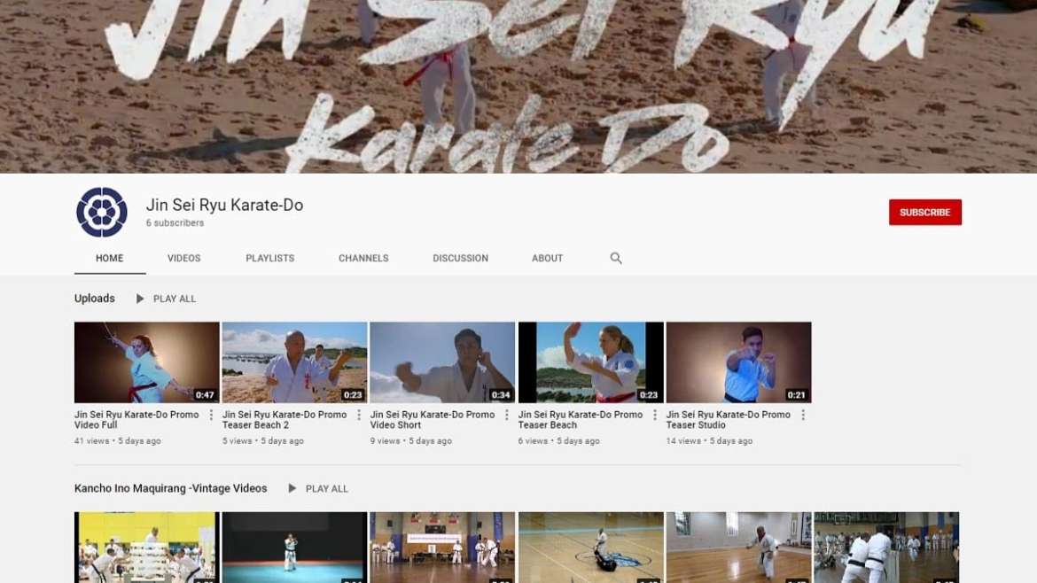 Introducing the Jin Sei Ryu Karate-Do Youtube Channel!
